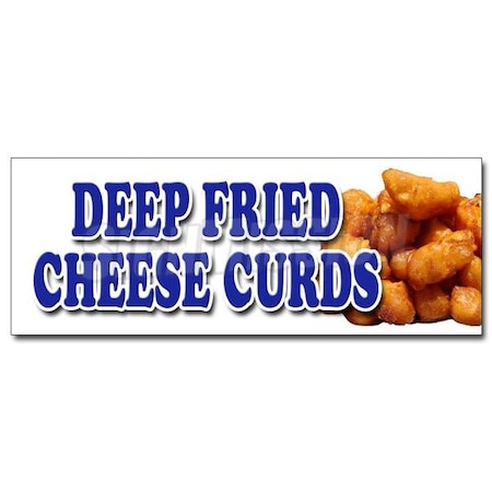 DEEP FRIED CHEESE CURDS DECAL Sticker Wisconsin Poutine Battered Snack